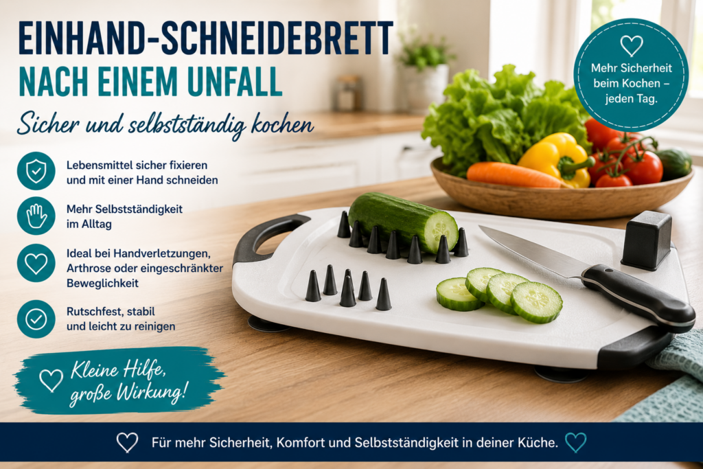 einhand schneidebrett nach einem unfall